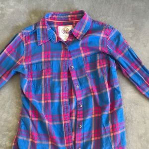 One multi-color flannel